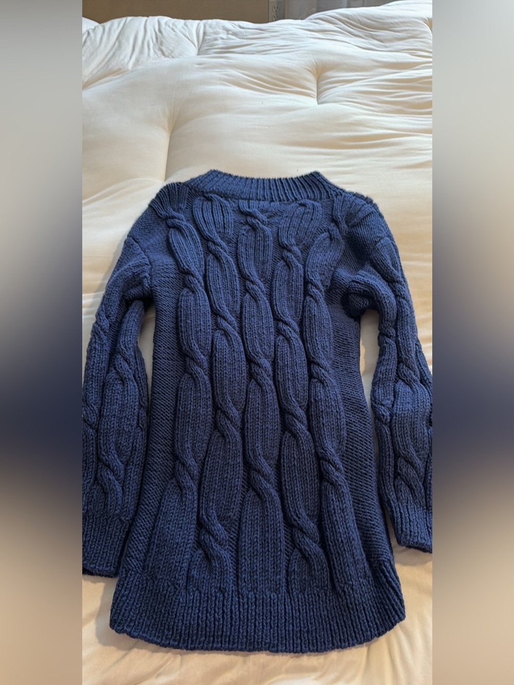 Classic Knit Women's Sweater - Navy